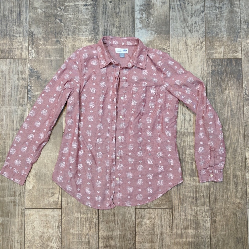 Maroon button down shirt size medium